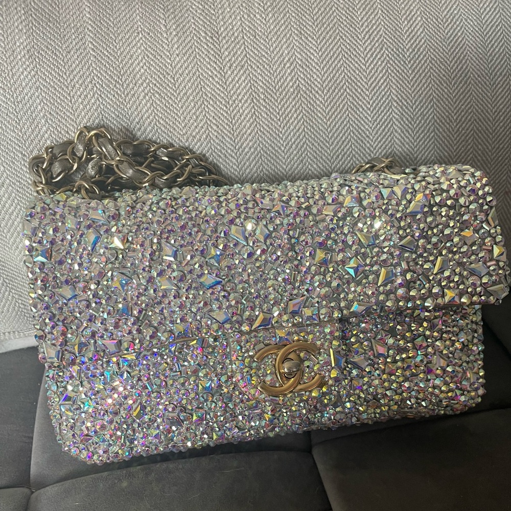 Chanel Iridescent Crystal Embellished Shoulder Bag